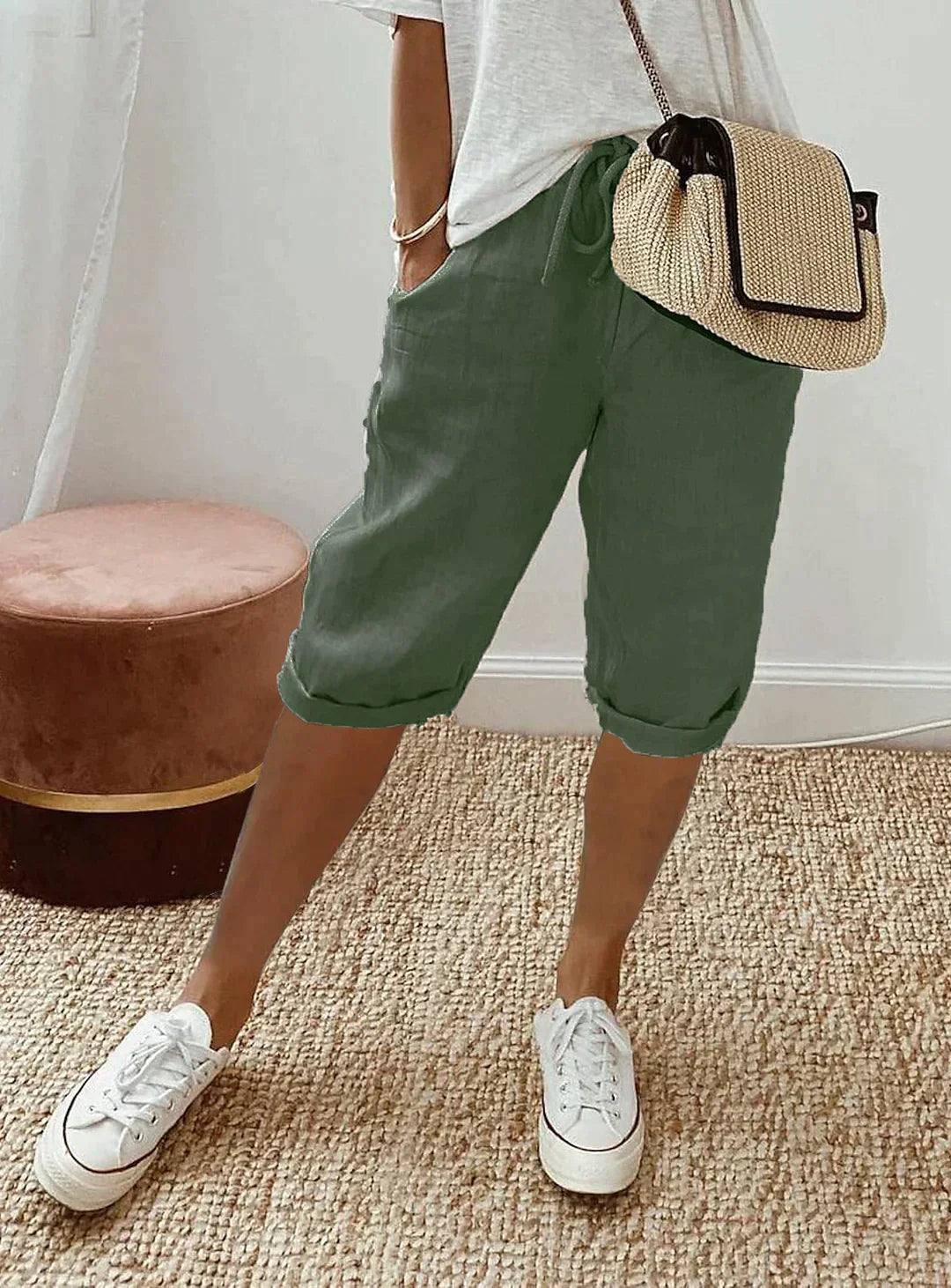 Valenzora | Women's wide-leg linen trousers
