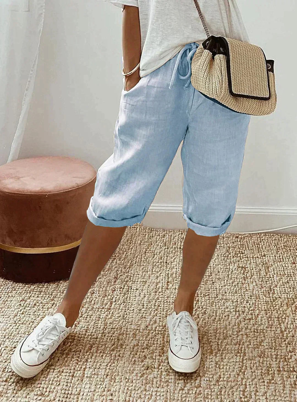 Valenzora | Women's wide-leg linen trousers