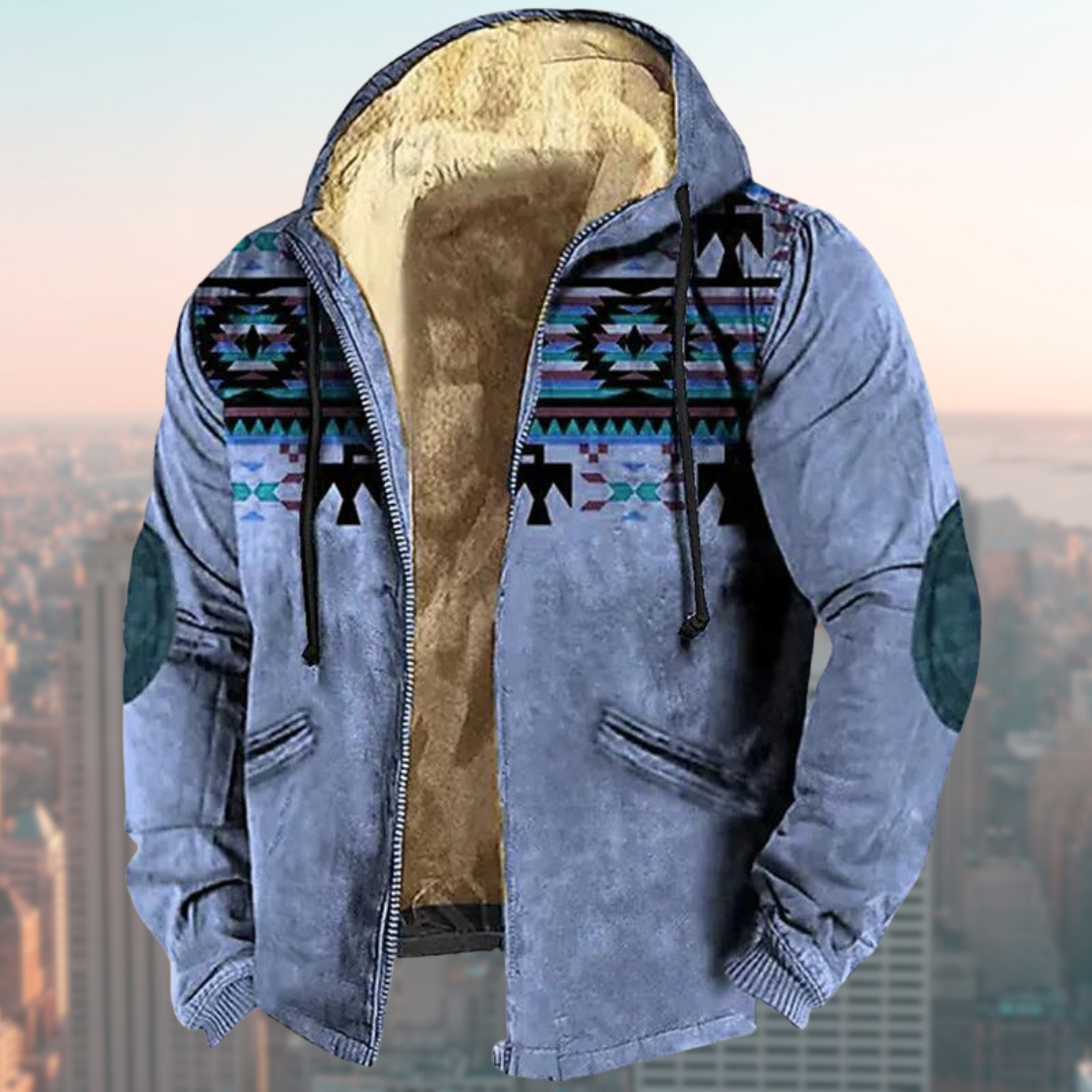 Valenzora | Kapuzenjacke mit Tribal-Print
