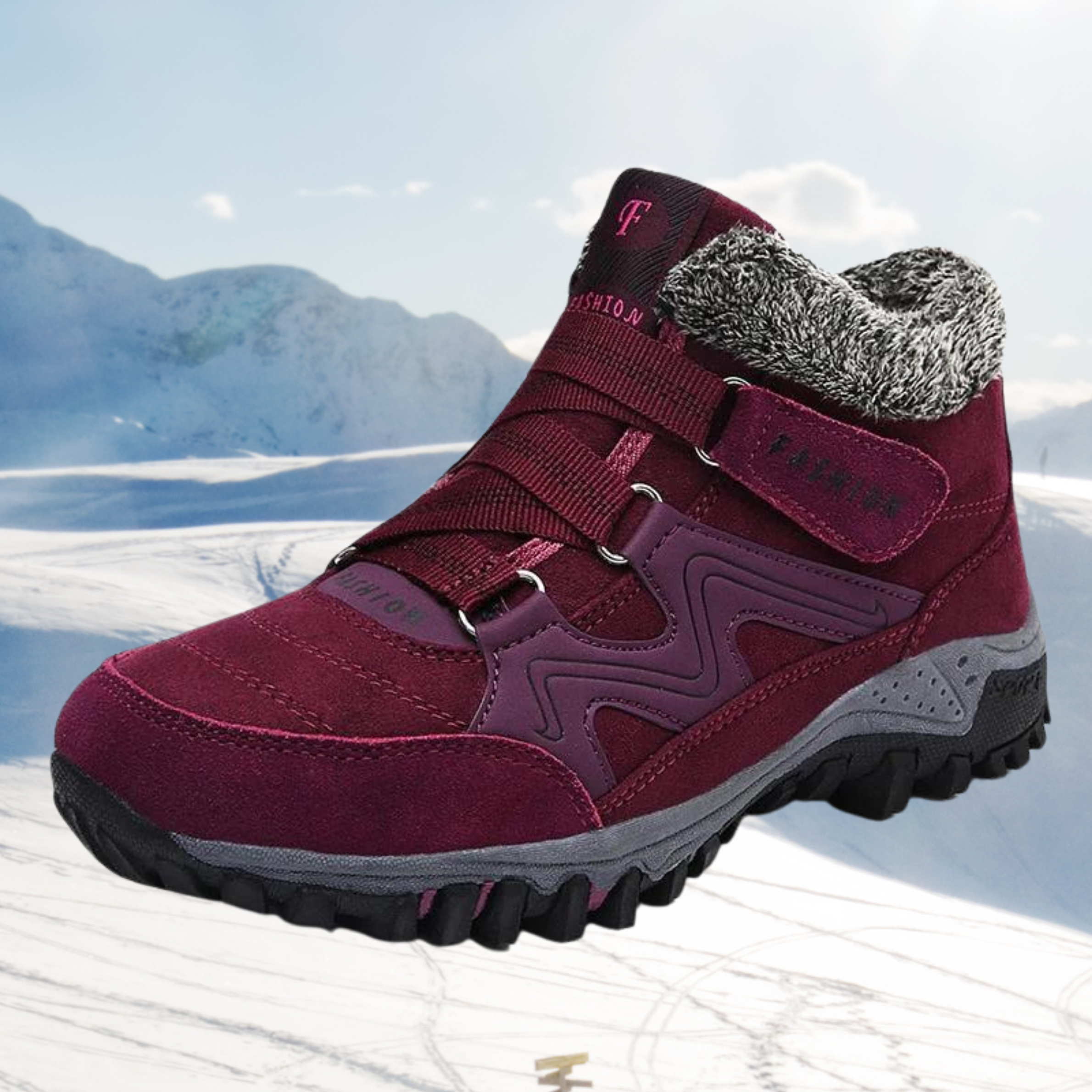 Warme gefütterte Stiefel für Damen