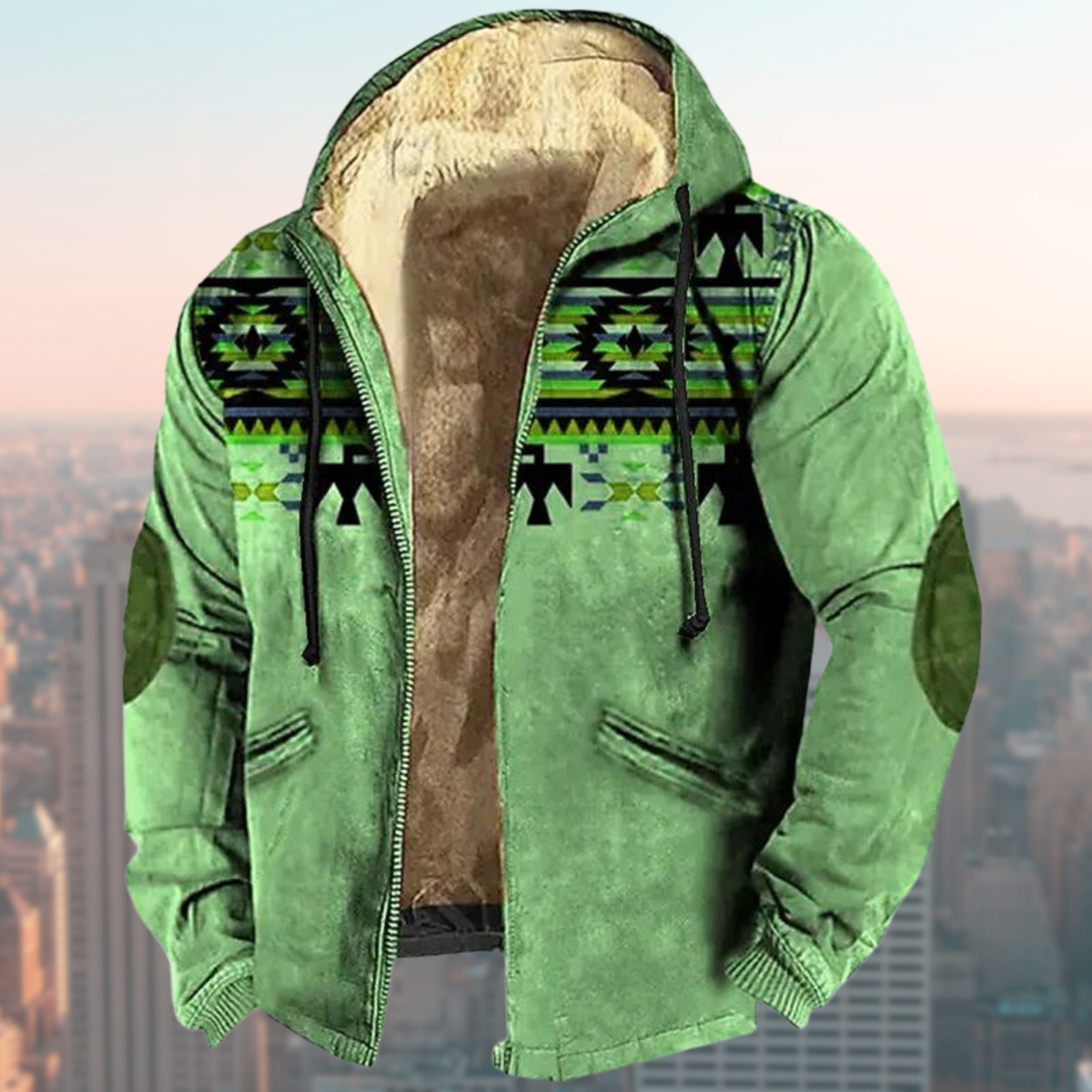Valenzora | Kapuzenjacke mit Tribal-Print