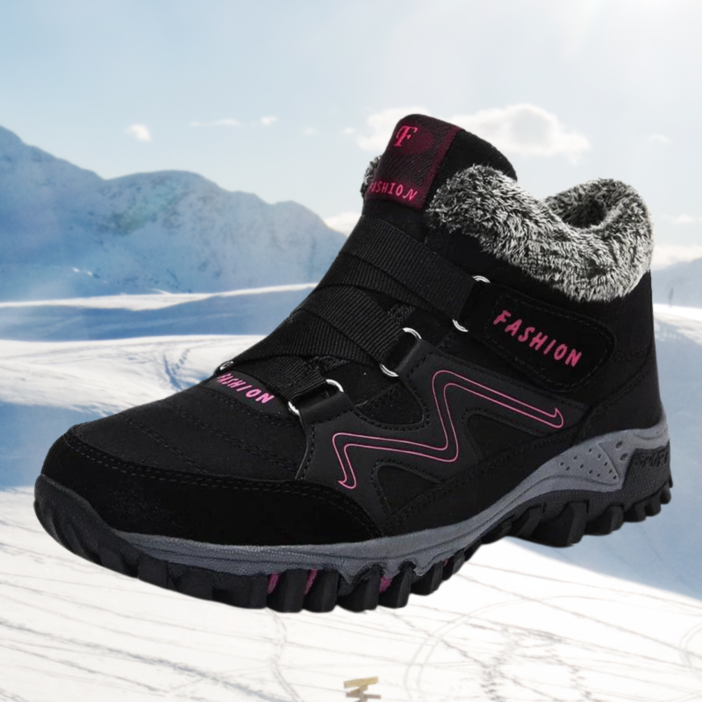 Warme gefütterte Stiefel für Damen