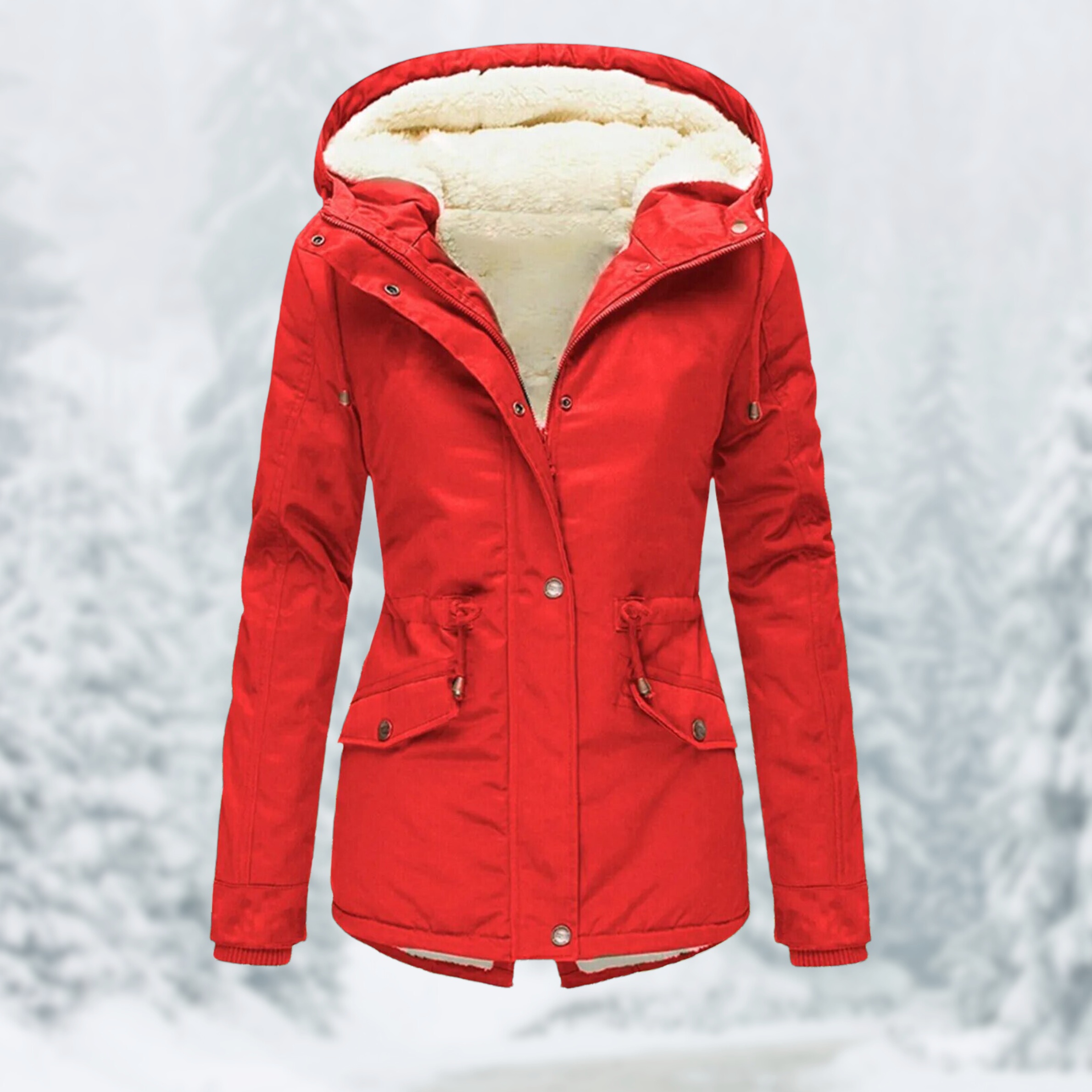 Valenzora - Women's hooded coat with drawstring