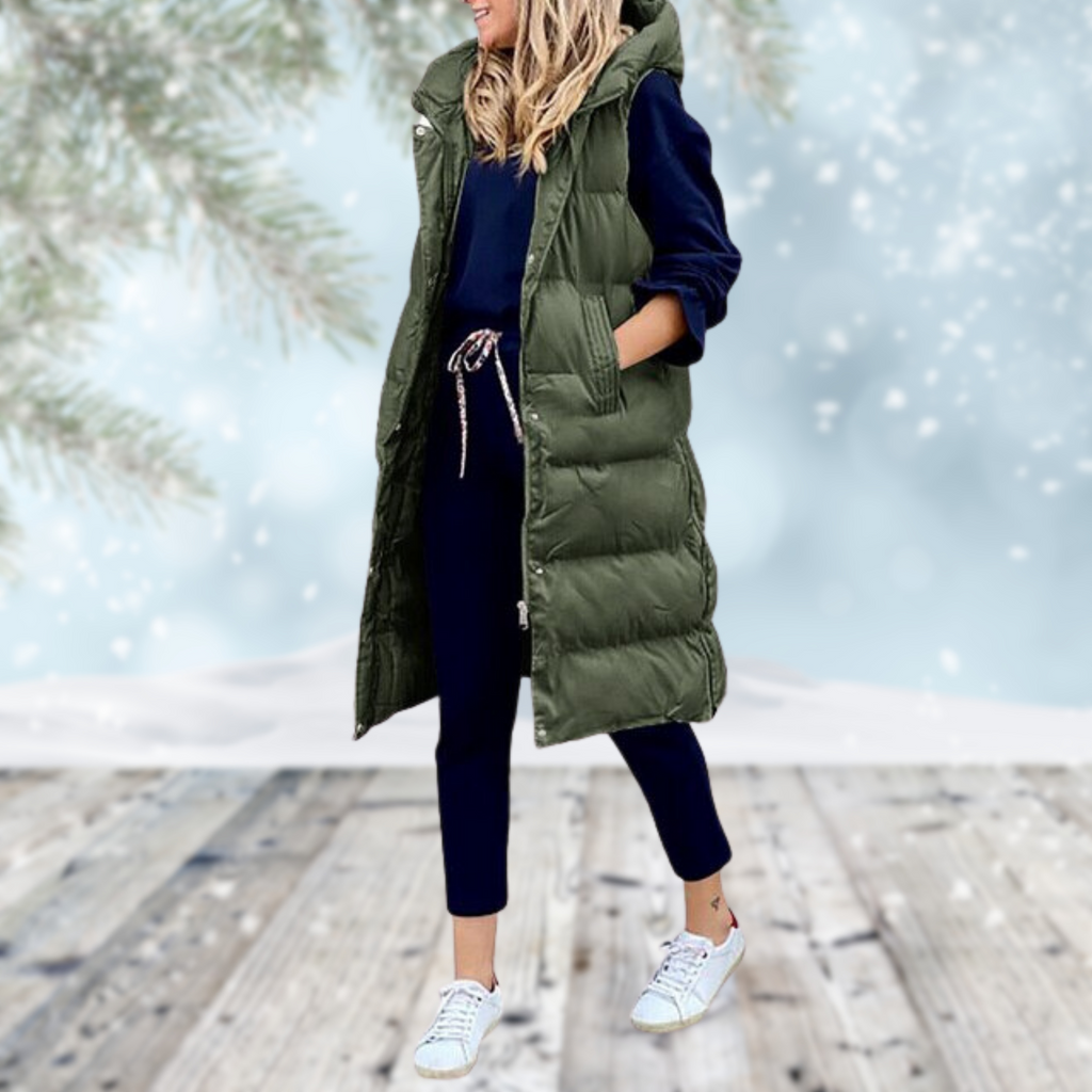 Valenzora | Steppweste für Damen – stylische ärmellose Winterjacke