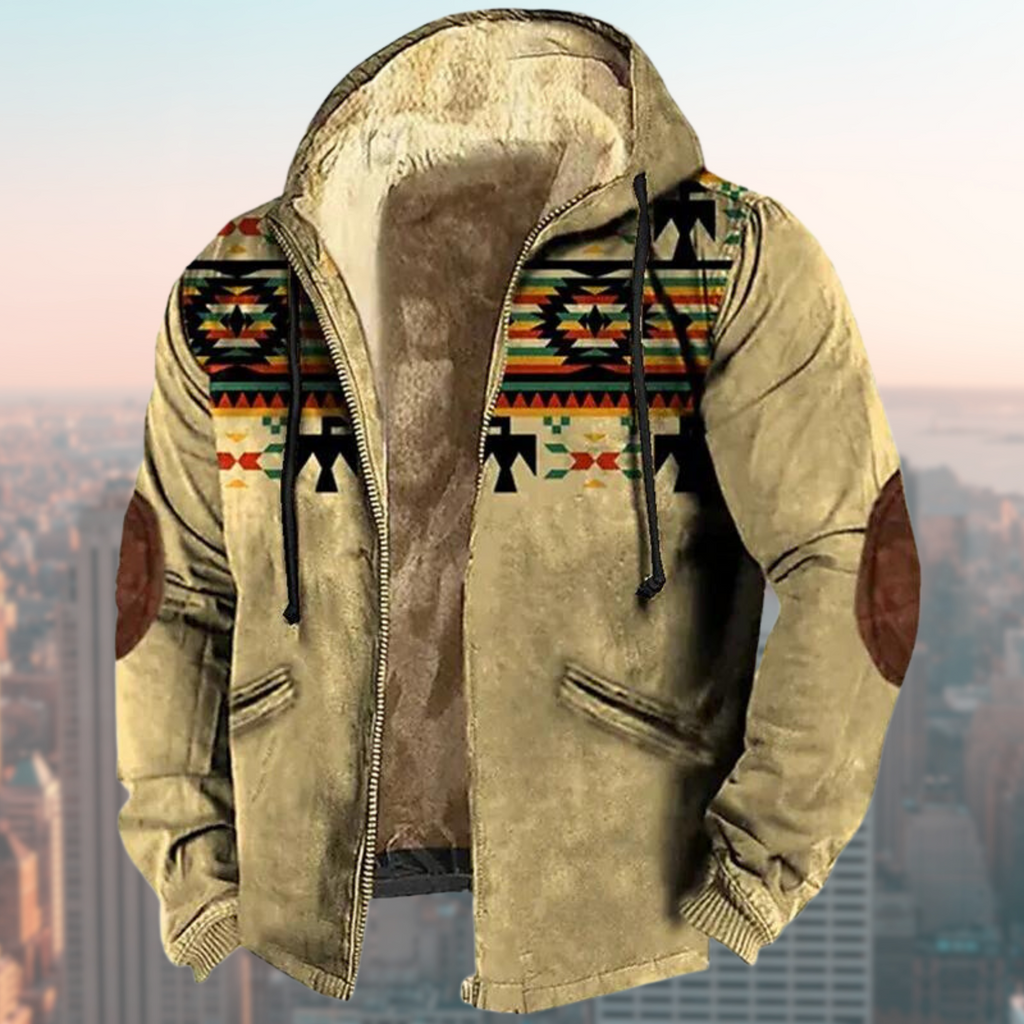 Valenzora | Kapuzenjacke mit Tribal-Print