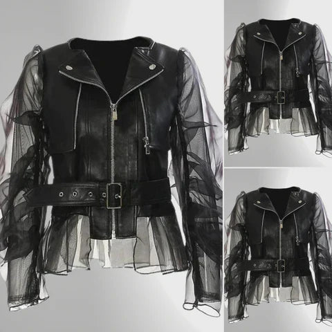 Valenzora | Elegant leather jacket for women