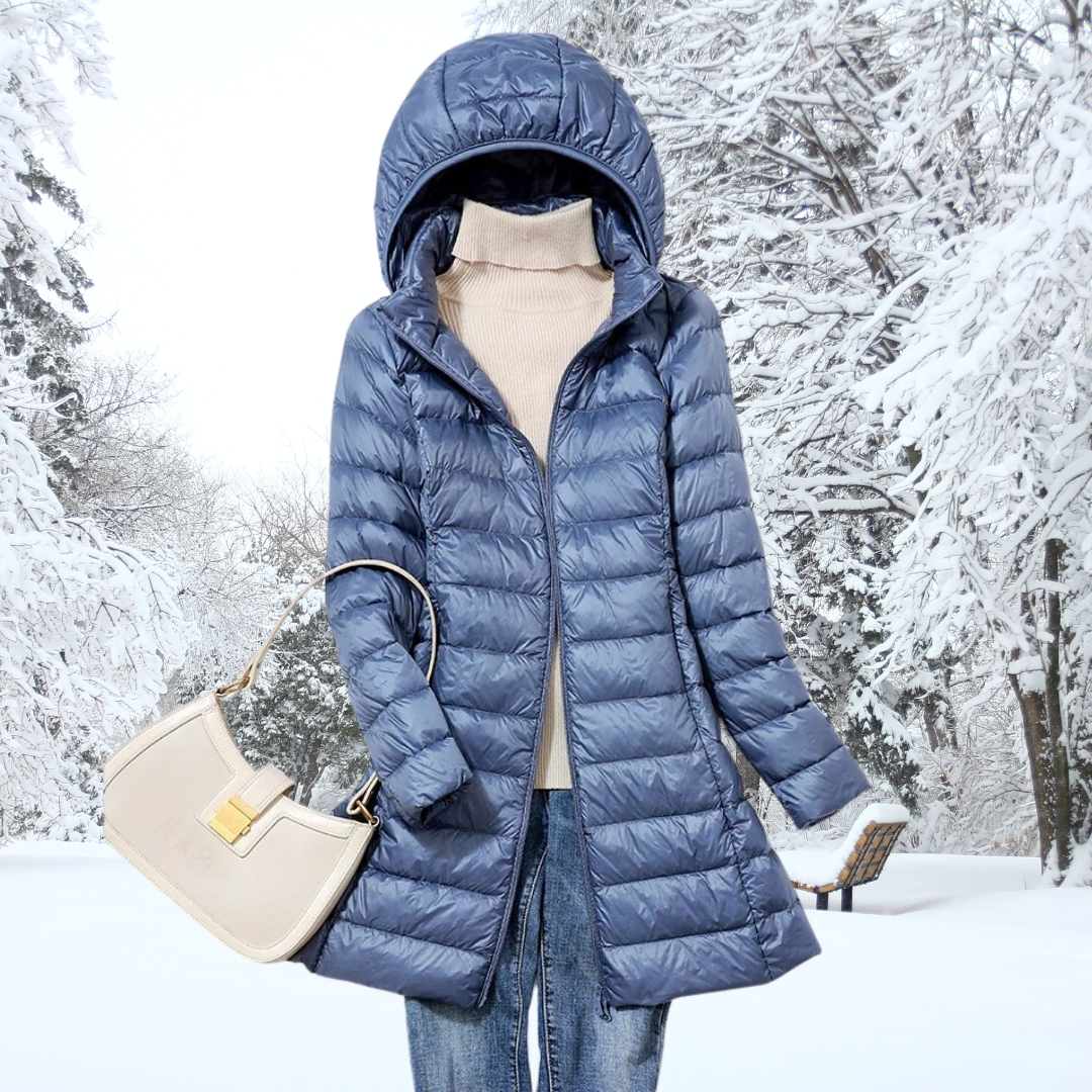 Valenzora | Women's Puffer Jacket - Quilted Winter Jacket with Hood and Zipper