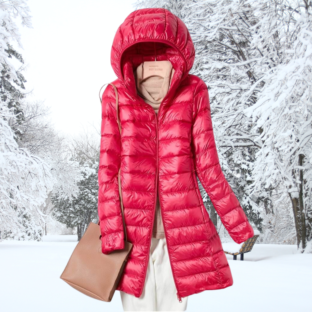 Valenzora | Women's Puffer Jacket - Quilted Winter Jacket with Hood and Zipper