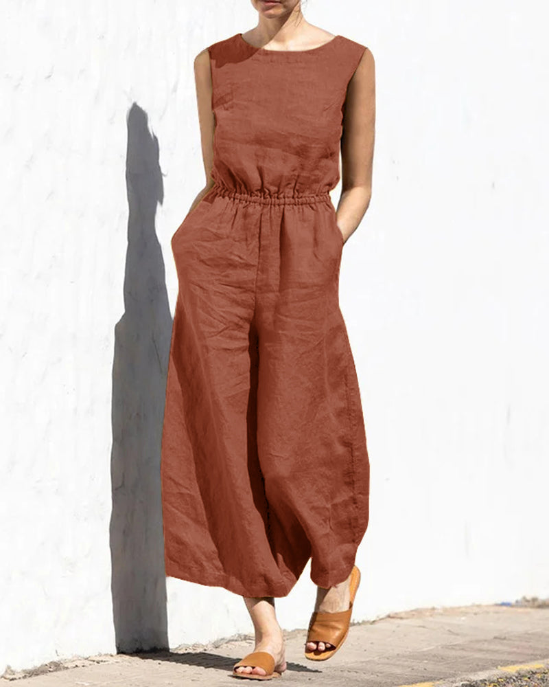 Valenzora | Classic Cotton Jumpsuit