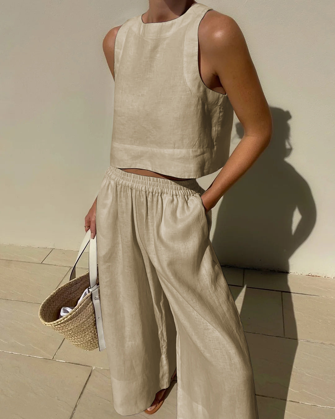 Valenzora | Linen Two-Piece Summer Set for Women