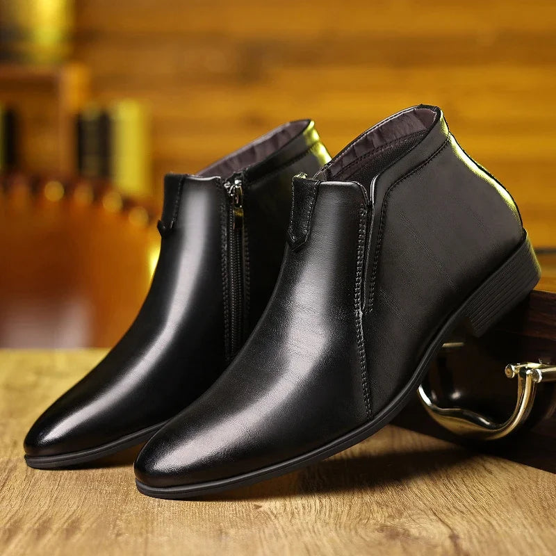Valenzora | Leather boots with zipper