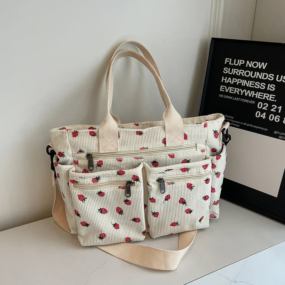 Valenzora | Erdbeer-Cordtasche