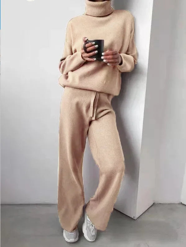 Valenzora - Turtleneck Long Sleeve Knit Set