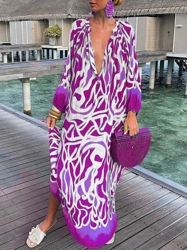 Valenzora | Women's Deep V-Neck Dress