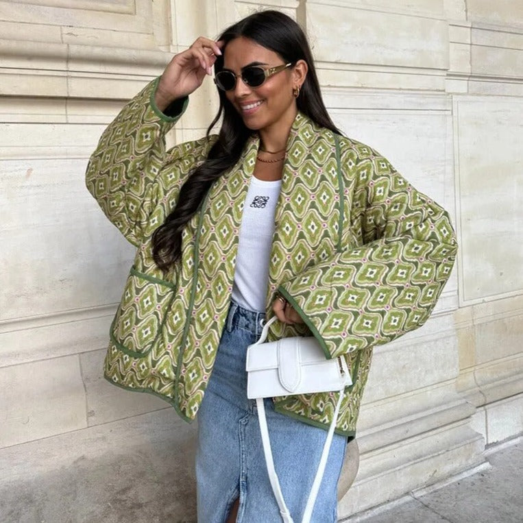 Valenzora | Elegant floral patterned jacket