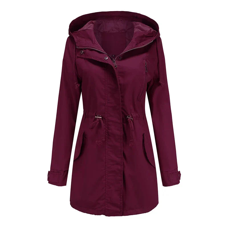 Valenzora | Cotton Trench Coat with Hood