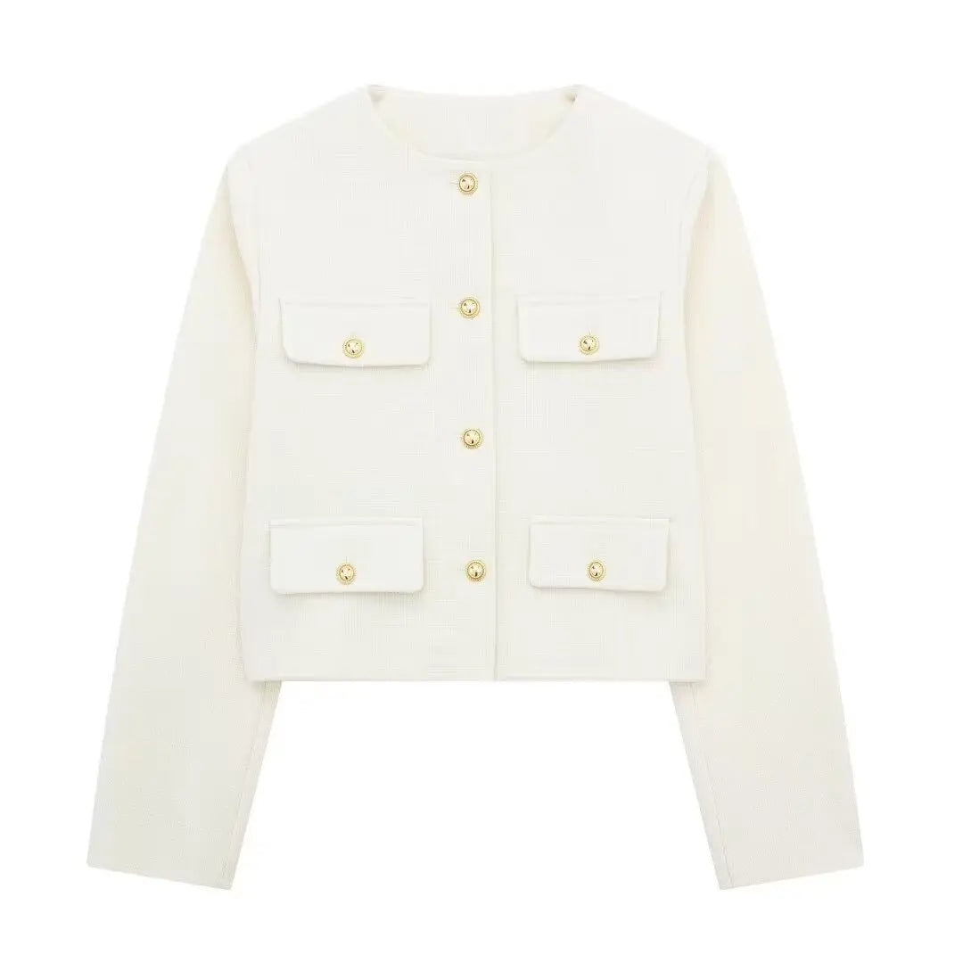 Valenzora - Trendy Buttoned Short Blazer