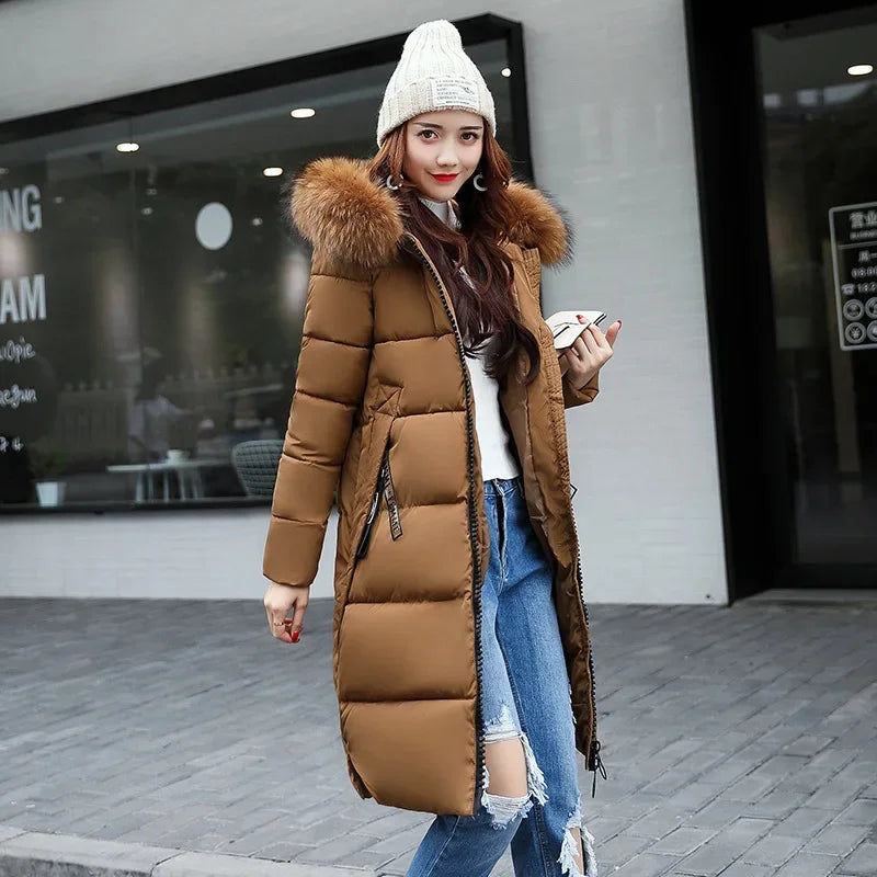 Valenzora - Women's Winter Parka - Warm coat with large hood and fur collar