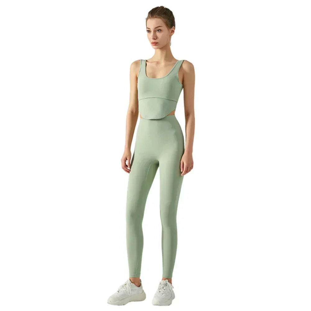 Valenzora | Emily Sportswear Naked High-Waisted Tight Yoga Pants Double-Sided Brushed Peach Butt-Lifting Running Sports Fitness Leggings