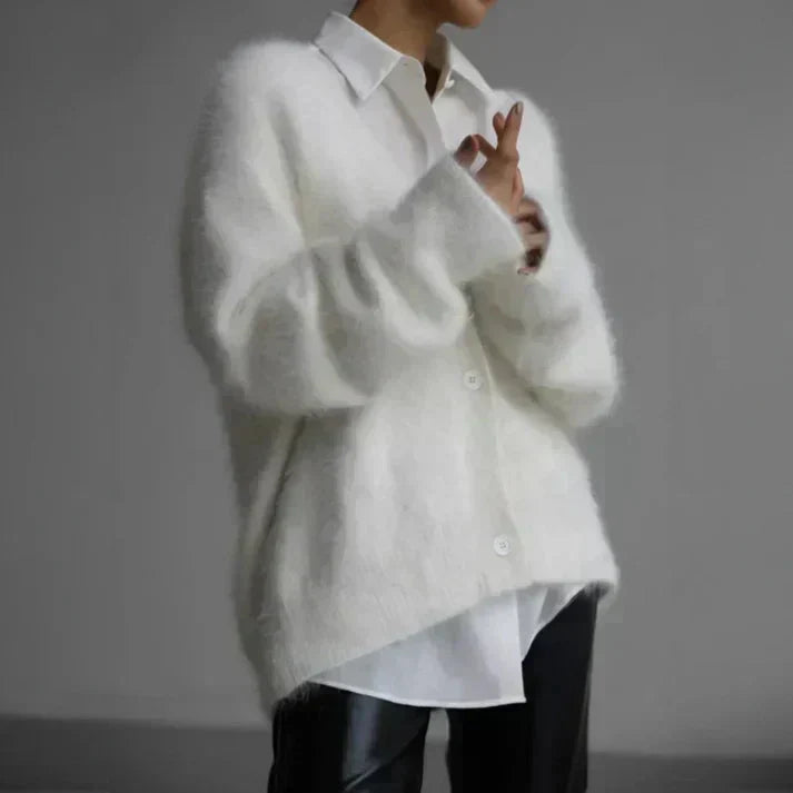 Valenzora | Flauschige Strickjacke für Damen