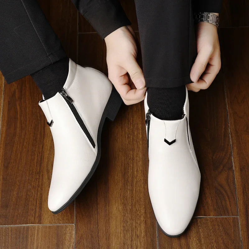 Valenzora | Leather boots with zipper