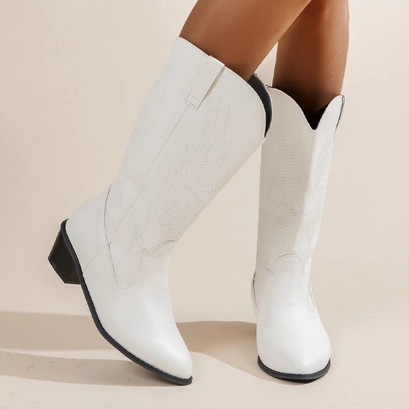 Valenzora Cowboy Boots | High-quality women's boots with boho print