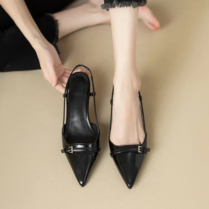 Valenzora | Lackleder-Sandalen mit bequemem Blockabsatz