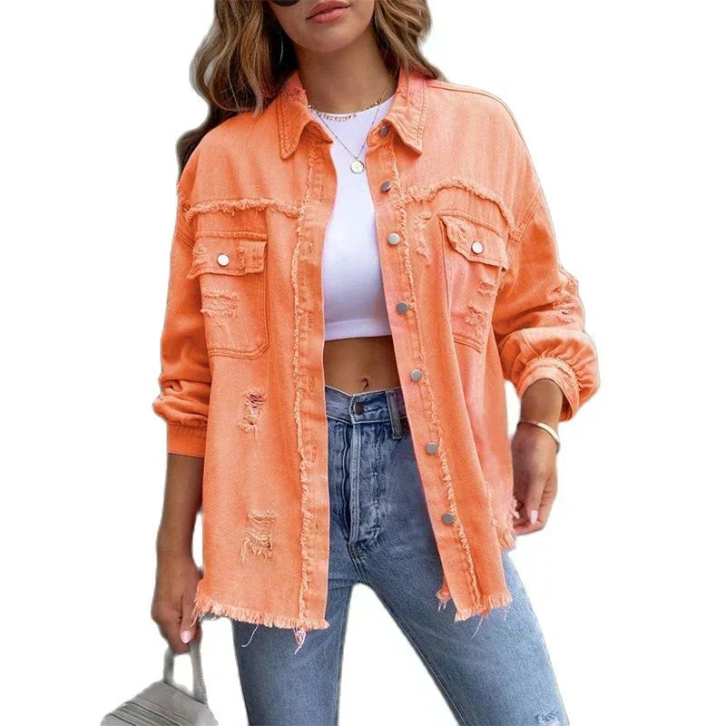 Valenzora | Casual oversized denim jacket