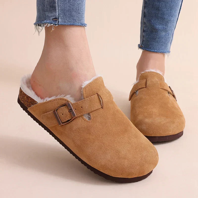 Valenzora | Women's mules – non-slip warm winter slippers