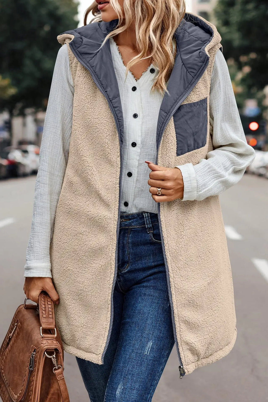 Valenzora | Jamia Reversible Hooded Vest