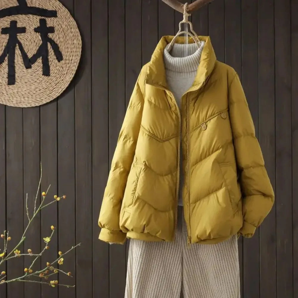 Valenzora - Women's quilted jacket with stand-up collar