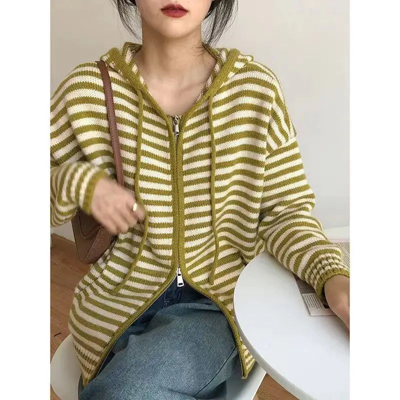 Striped Hoodie Sweatshirt