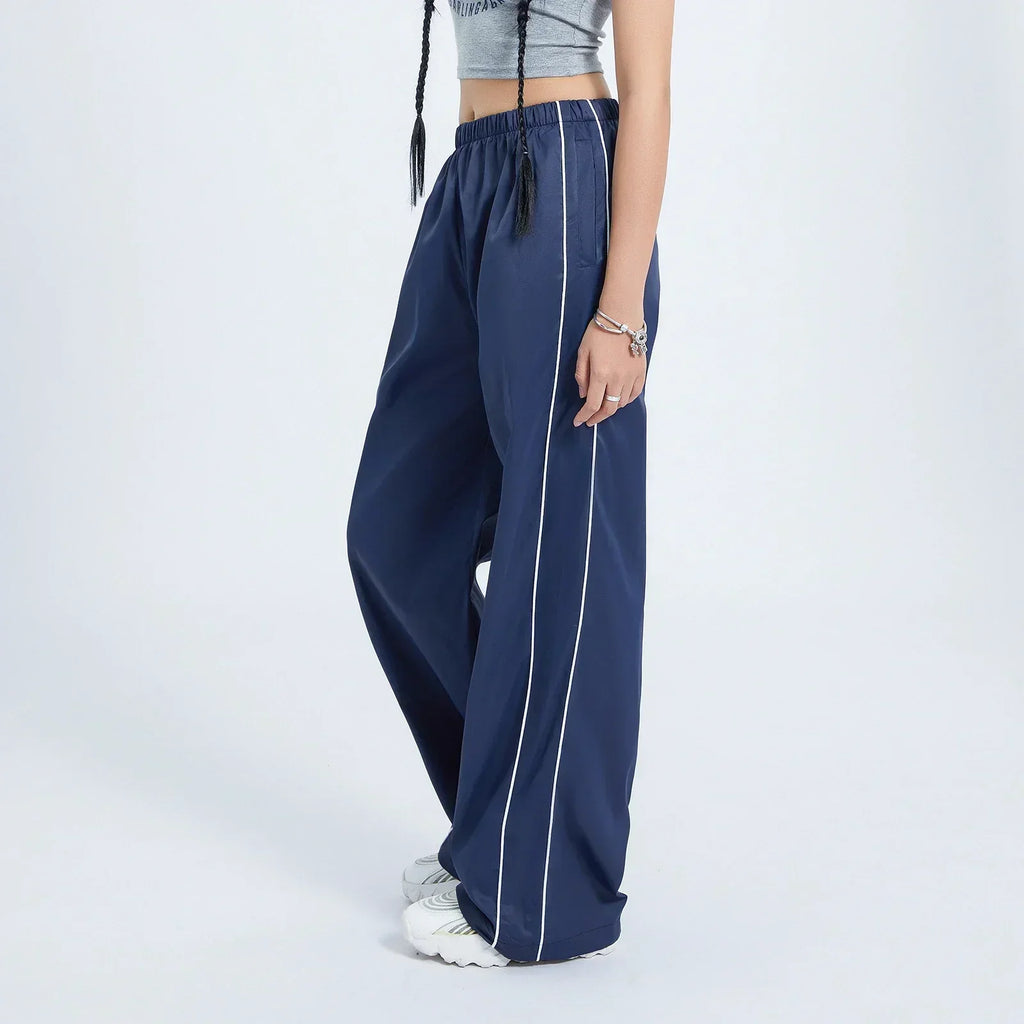Valenzora | Women's Y2K Elastic Waist Cargo Pants Loose Solid Color Jogging Pants Tracksuit Bottoms with Pockets Streetwear