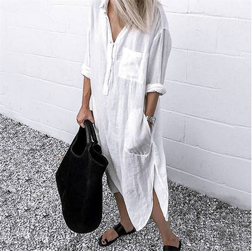 Valenzora | Linen dress with pockets