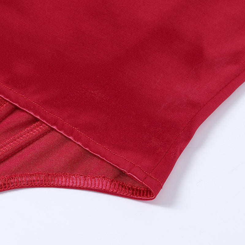 Valenzora | Satin top with puffed sleeves