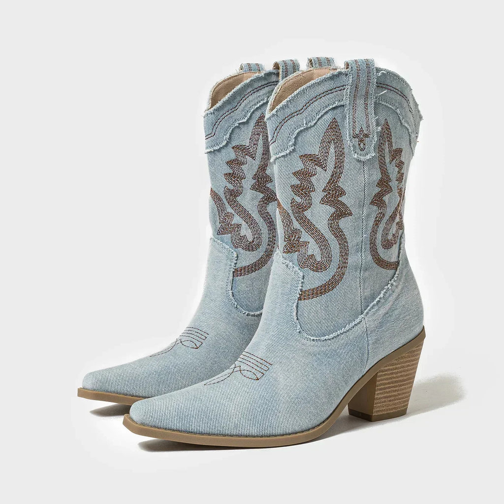 Valenzora | Embroidered Western Cowboy Boots for Women