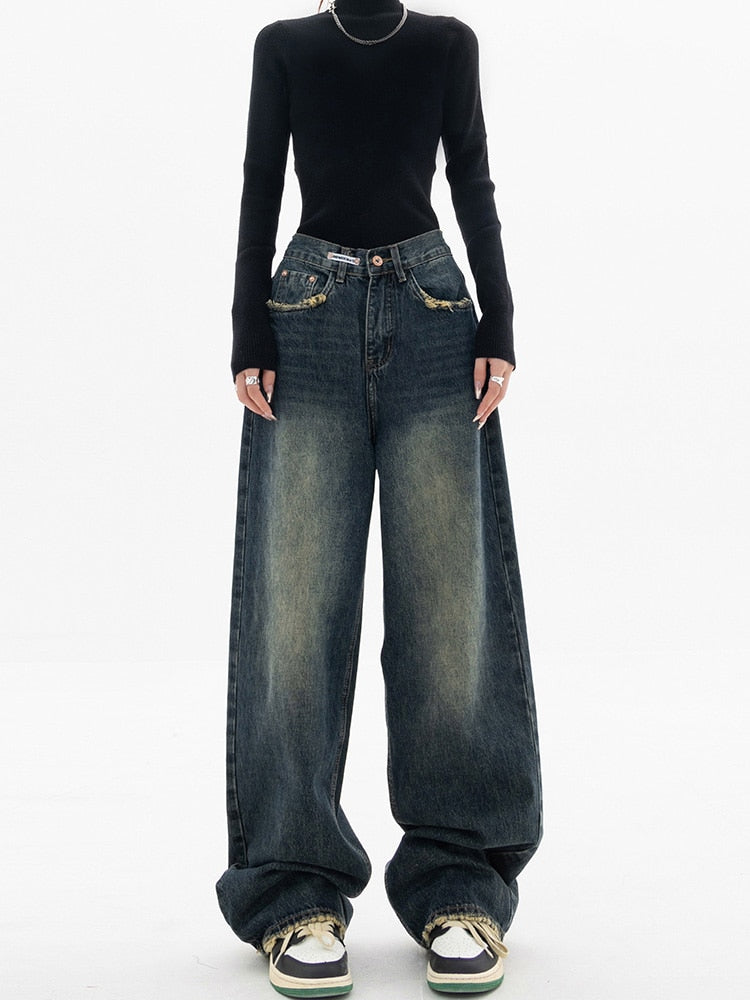 Valenzora - Trendy Baggy Wide Leg Jeans for Women | High-Waisted Jeans, Casual Streetwear