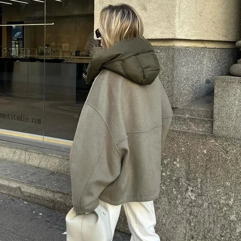 Valenzora - Casual loose women's hooded jacket