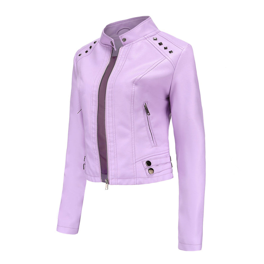 Valenzora | Elegante Lederjacke mit einzigartigen Details für Damen