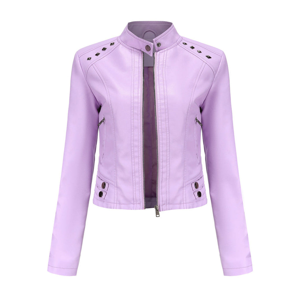 Valenzora | Elegante Lederjacke mit einzigartigen Details für Damen
