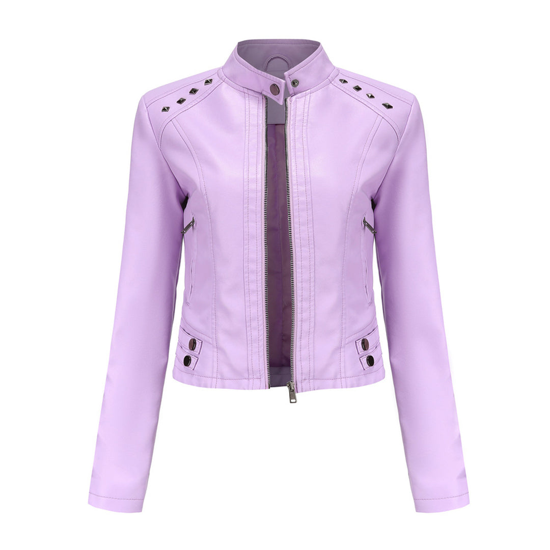 Valenzora | Elegante Lederjacke mit einzigartigen Details für Damen