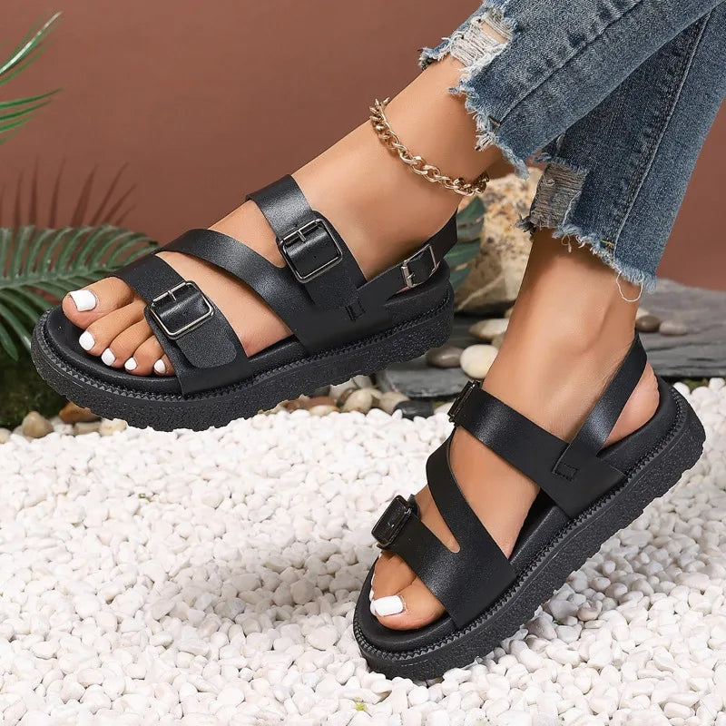 Amel | Vegan Leather Sandals - Comfortable and fashionable