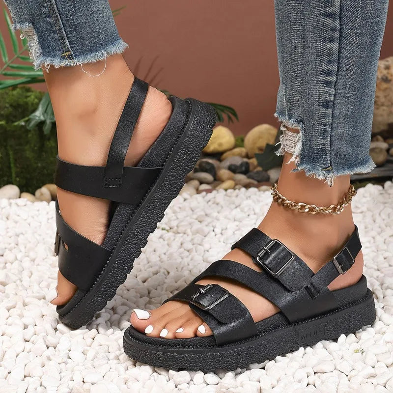 Amel | Vegan Leather Sandals - Comfortable and fashionable