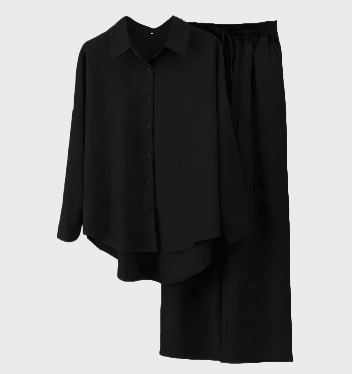 Valenzora | 2-piece set, consisting of a loose shirt and wide-legged trousers