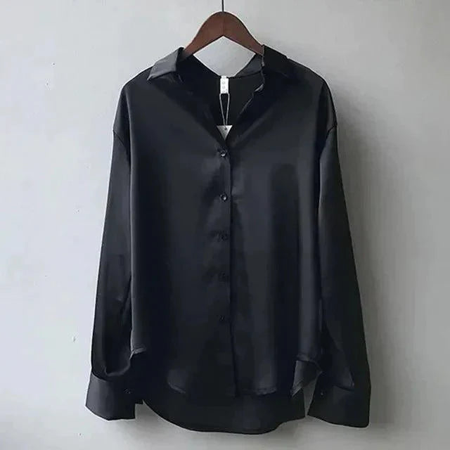 Valenzora | Elegant women's shirt with long sleeves and button placket