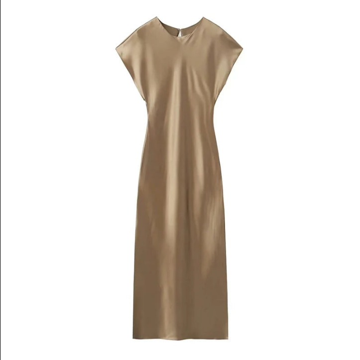 Sophia™ – Elegantes Satin-Midikleid