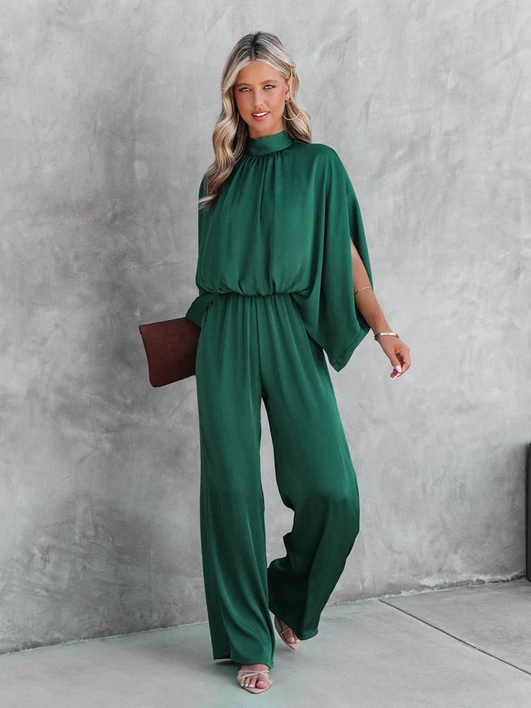 Valenzora | Flowing Elegant Wide-Leg Jumpsuit