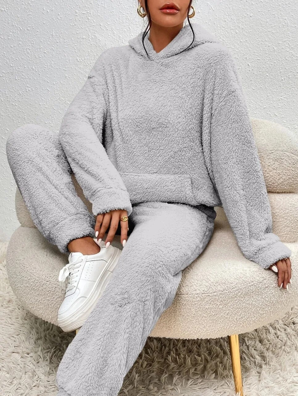 Valenzora | Teddy hooded loungewear for women