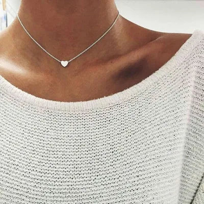 Valenzora | Perlen-Choker-Halskette mit Herz für Frauen