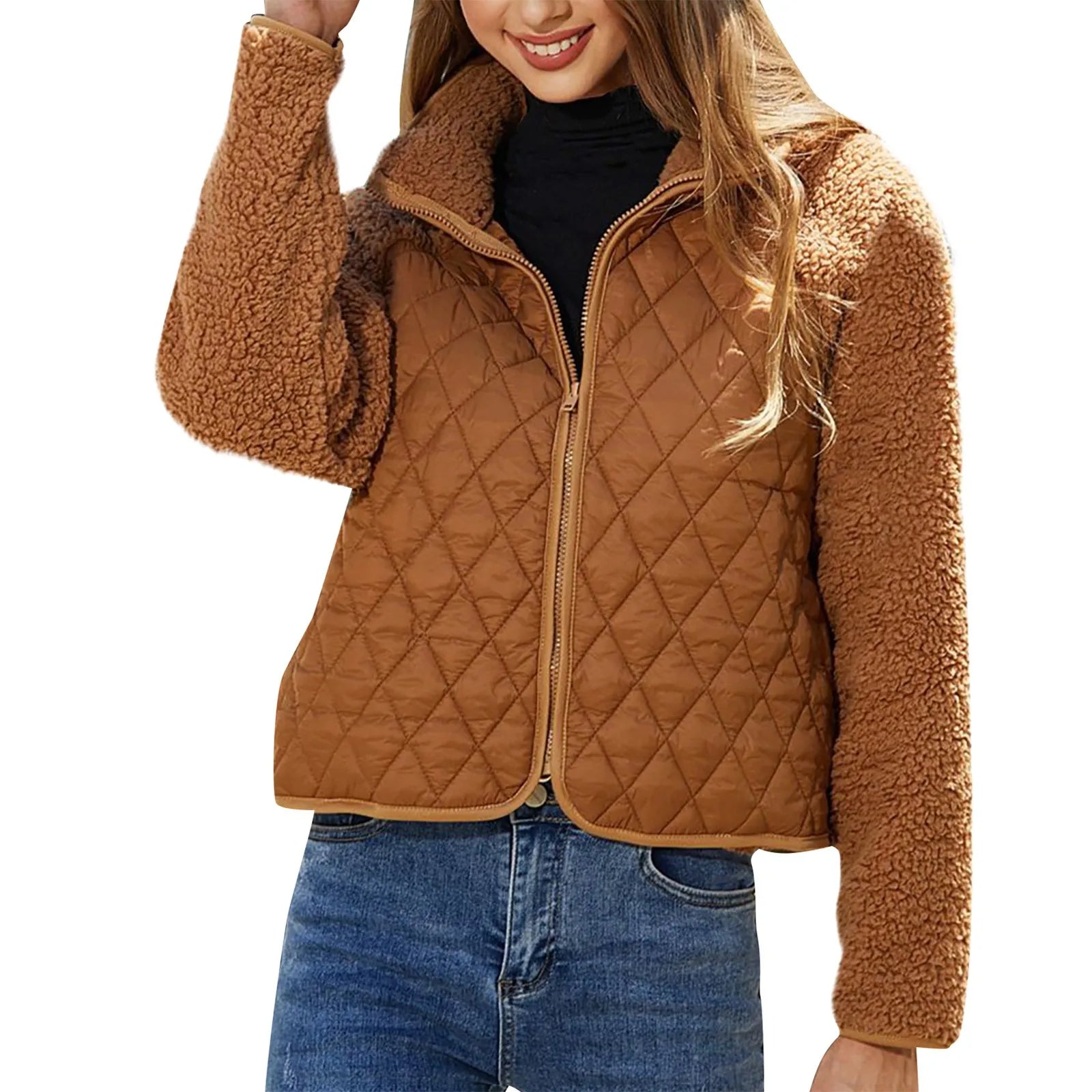 Valenzora - Women's Bomber Jacket with Zipper
